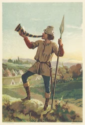 Infantry trumpet in the 14th century