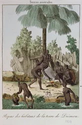 Inhabitants of Diemen Preparing a Meal