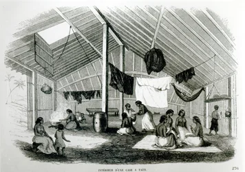 Inside a Tahitian Hut, from 