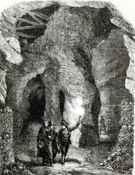 Interior of Catacombs, Paris