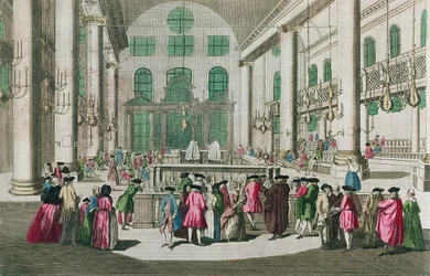 Interior of a Synagogue during the Festival of Purim