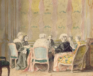Interior with Ladies Playing Cards, 1770