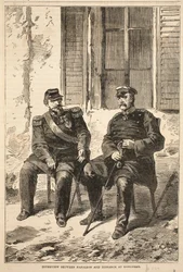 Interview between Napoleon and Bismarck at Doncherry, illustration from Cassells History of the War between France and Germany, 1870-1871