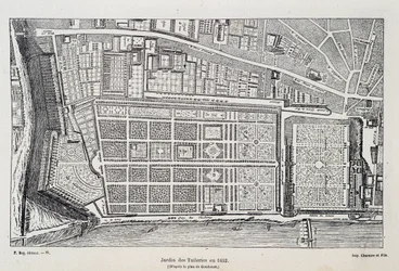 Jardin des Tuileries in 1652 (after the plan of Gomboust) - in 