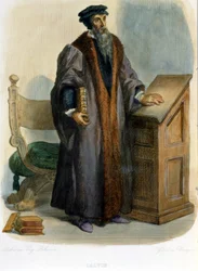Jean Calvin (Jean Cauvin, French reformer and writer (1509-1564) - in 