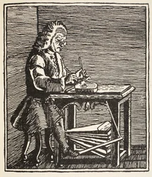 Jean Ruaux, illustration from Histoire de la Nation Francaise, Sciences, Volumes I & II