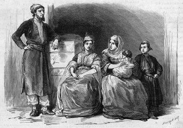 Jewish population of Tetouan in Morocco: members of a Jewish family