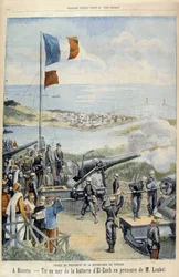 Journey of the President of the Republic to Tunisia: to Bizerte, shooting at sea from the battery of El-Ench in the presence of Mr Loubet - in “Le Peute Parisien” of 03/05/1903