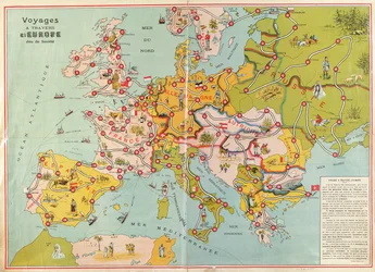 Journeys Across Europe Board Game, c.1875