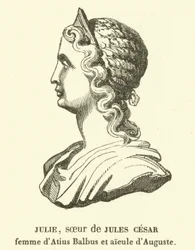 Julia Minor, sister of Julius Caesar, wife of Marcus Atius Balbus, and maternal grandmother of Augustus