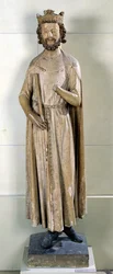 King Childebert I (497-558) from the Abbey of Saint-Germain-des-Pres, c.1239-44