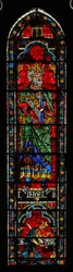 King David with Harp; King Saul Kills Himself Below