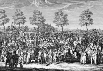 King Louis XVI and the Royal family entering Paris, October 6