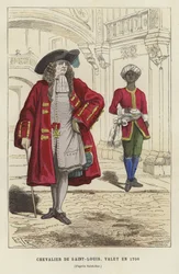 Knight of the Order of Saint Louis, and a manservant, 1706