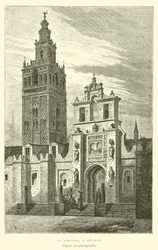 The Giralda, in Seville (engraving)