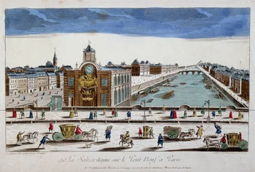 La Samaritaine (water pump) on the Pont Neuf in Paris - optical view