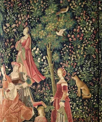 La Vie Seigneuriale: Young women and a fox, c.1500
