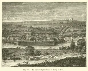 The Marly Hydraulic Machine in 1725 (engraving)