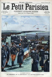 The review of Amilly: The president of the French republic Emile Loubet at the grand manoeuvres - in 