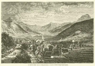 The Valley of Mont-Dore and the Village of Bains (engraving)