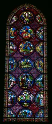 Lancet Window Depicting the Parable of Lazarus and the Rich Man