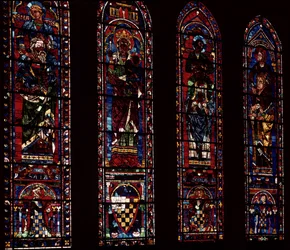 Lancet windows from the south transept, c.1217-25