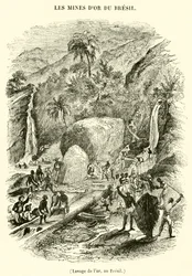 Gold washing, in Brazil