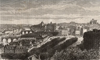 Laval - Mayenne - Pays de la Loire - Engraving in 