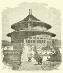 The Temple of Heaven, in Beijing (engraving)