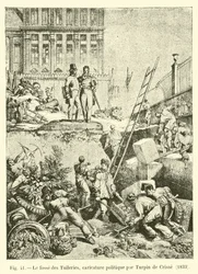 The Moat of the Tuileries, Political Caricature by Turpin de Crisse, 1833