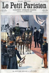 Le roi des belges Leopold II received in L