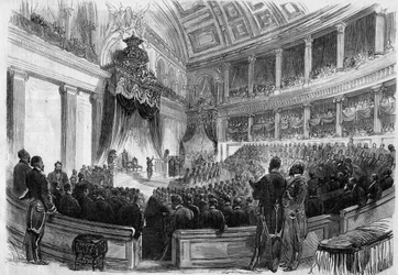 Leopold II (1835-1909), King of the Belgians, took an oath before the great bodies of the state in 1865