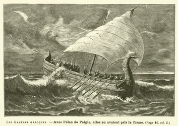 Greek Galleys (engraving)