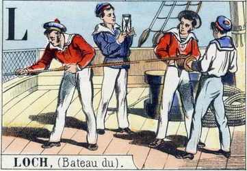 Letter L as Loch. Navy Alphabet. Epinal Image, late 19th century