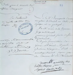 Letter of recommendation signed by Napoleon Bonaparte for his brother, Joseph, December 1795