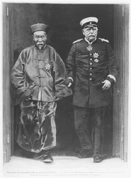 Li-Hung-Tchang on a tour of Europe in 1896 with Otto von Bismarck
