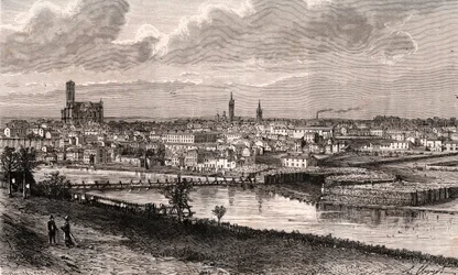 Limoges - Haute-Vienne - engraving in 