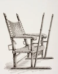 Litter chair used by Carlos I of Spain, from Les Arts au Moyen Age, published 1873