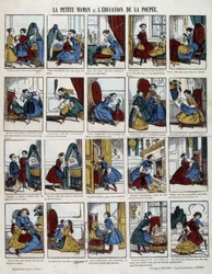Little Mom “The Education of the Doll”. Image of Epinal, 19th century