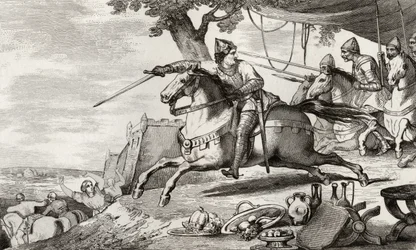 Lothair Leads His Army into Battle