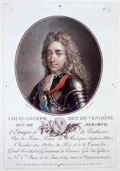 Louis-Joseph, Duc de Vendome, from Portraits des grands hommes, femmes illustres, et sujets memorables de France