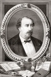 Louis Figuier, French Scientist and Writer, from Les Merveilles de la Science, pub.1870