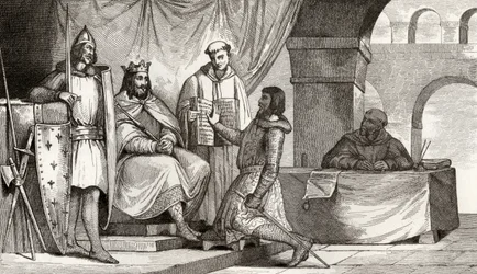 Louis II the Stammerer Receives an Oath of Allegiance from a Noble, from 