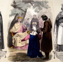 Louis IX, known as Saint Louis (1214-1270) rendering justice under an oak