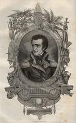 Louis Marie Maximilien de Caffarelli du Falga (1756-1799), French general during the French Revolution - Engraving in New National Encyclopedia by Maurice La Charest - 1870