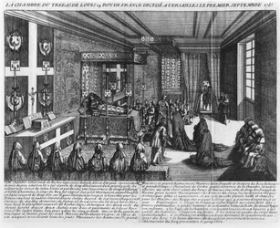 Louis XIV on his deathbed at Versailles, 1st September 1715