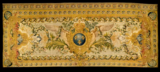 Louis XV furniture: carpet of the grandstand of the royal chapel of Versailles. Made by the manufacture of Chaillot. 1759