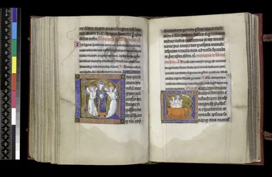 Suffrage to St Denis and Suffrage to St Eustace, from the Psalter and Hours of Isabella of France, Paris, c.1265-70