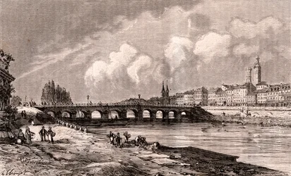 Macon - Bourgogne-Franche-Comte - engraving in La France illustree: geography, history, statistical administration by V.A. Malt-Brown. 1884
