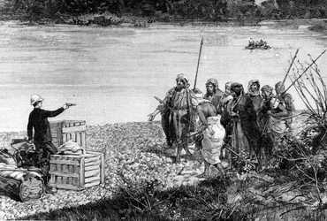 Madame Dieulafoy Attacked by Plundering Arabs, c.1880-99